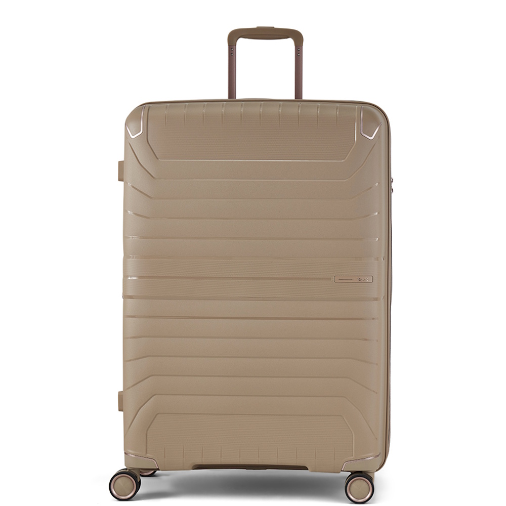 Rock Astrid 4 Wheel Spinner 76cm Expandable Large Suitcase Beige