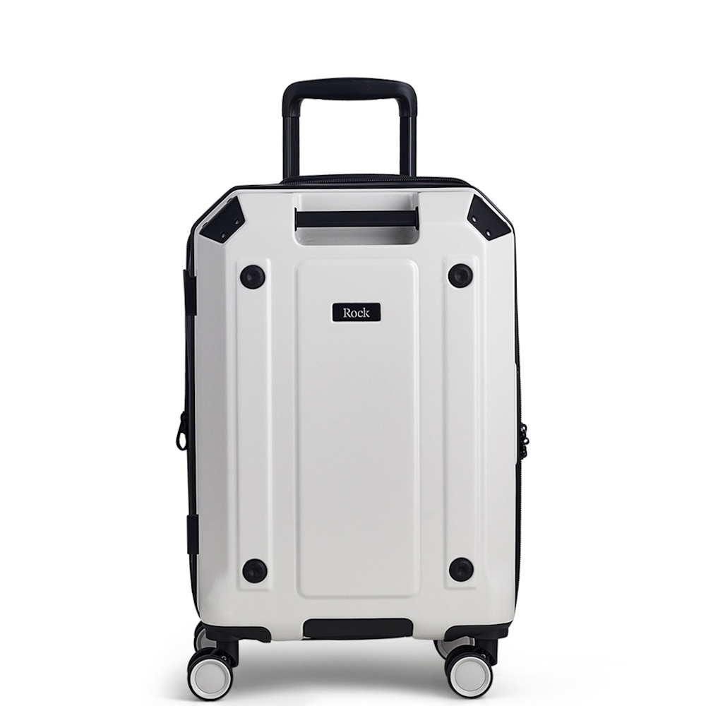 Rock Alpine 4 Wheel Exp 55cm Cabin Suitcase White