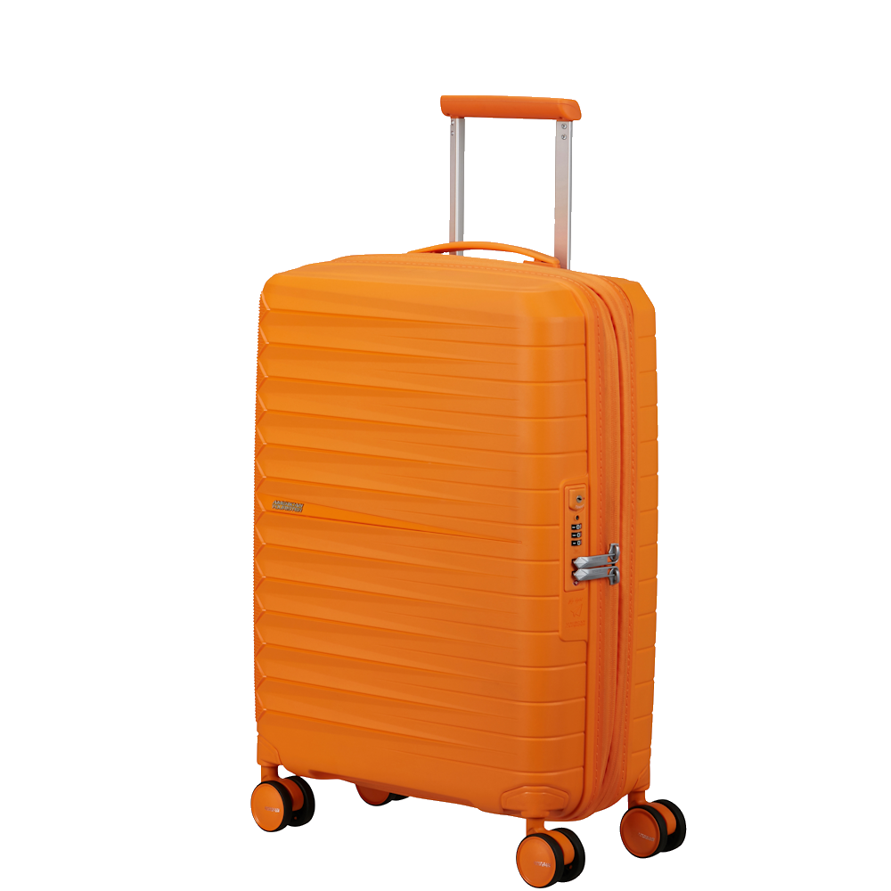 
American Tourister Fastforward 4 Wheel 55cm Exp Cabin Suitcase Radiant Orange