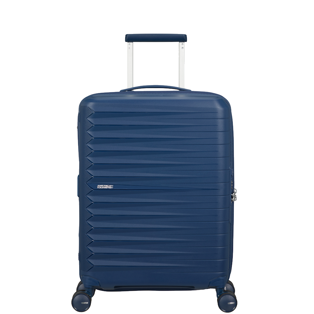 
American Tourister Fastforward 4 Wheel 55cm Exp Cabin Suitcase Navy Blue