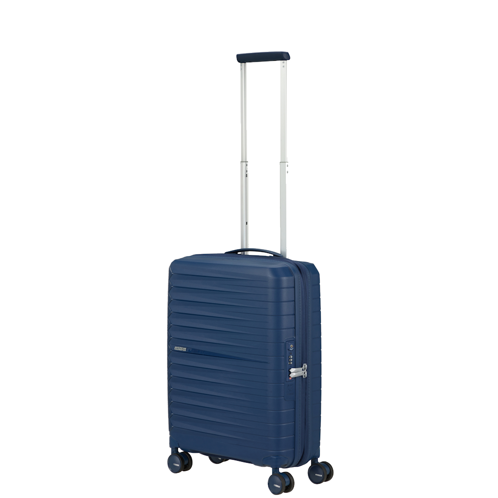 
American Tourister Fastforward 4 Wheel 55cm Exp Cabin Suitcase Navy Blue