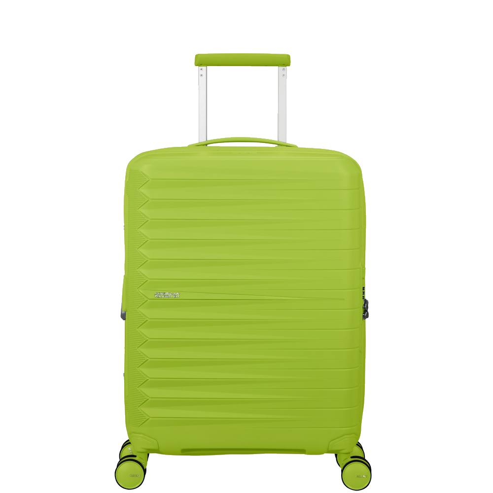 
American Tourister Fastforward 4 Wheel 55cm Exp Cabin Suitcase Neon Lime