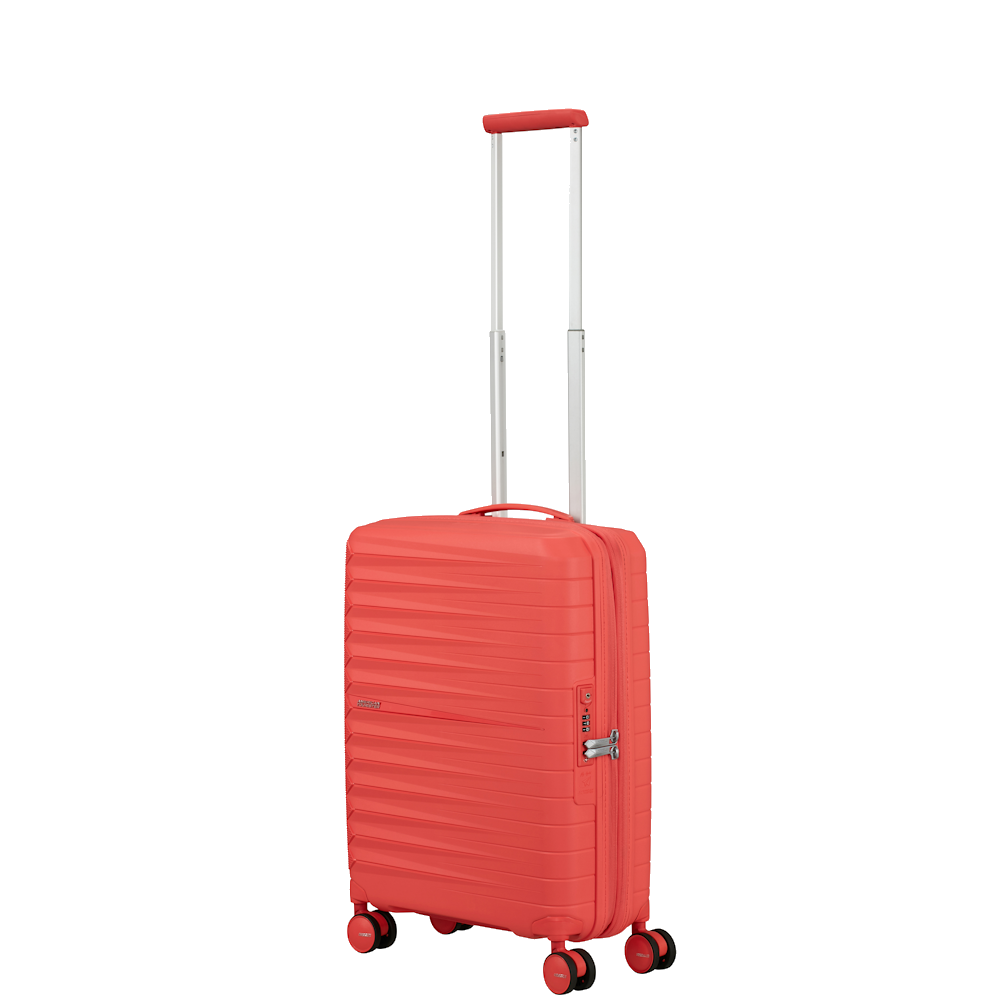 
American Tourister Fastforward 4 Wheel 55cm Exp Cabin Suitcase Sunset Coral