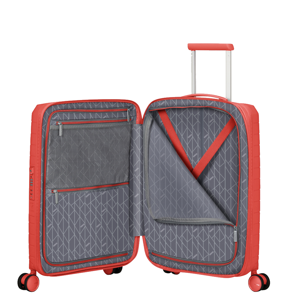 
American Tourister Fastforward 4 Wheel 55cm Exp Cabin Suitcase Sunset Coral