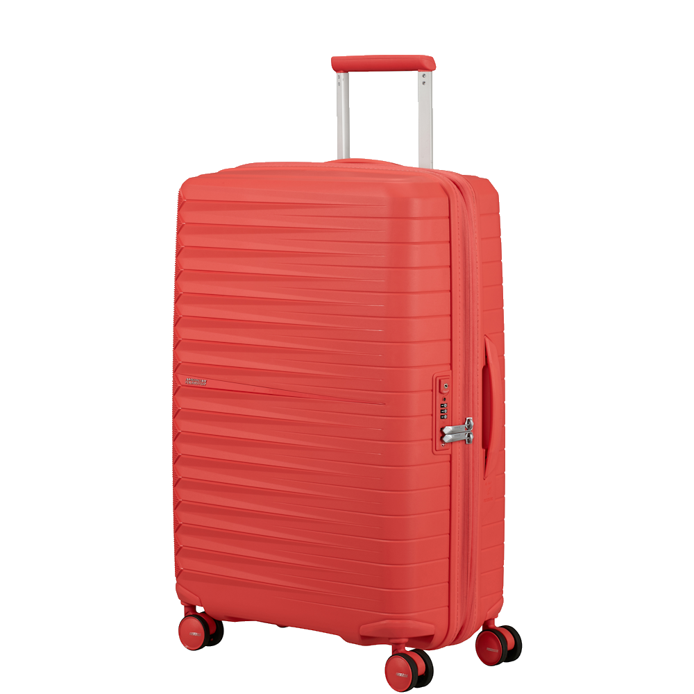 
American Tourister Fastforward 68cm 4 Wheel Exp Medium Suitcase Sunset Coral