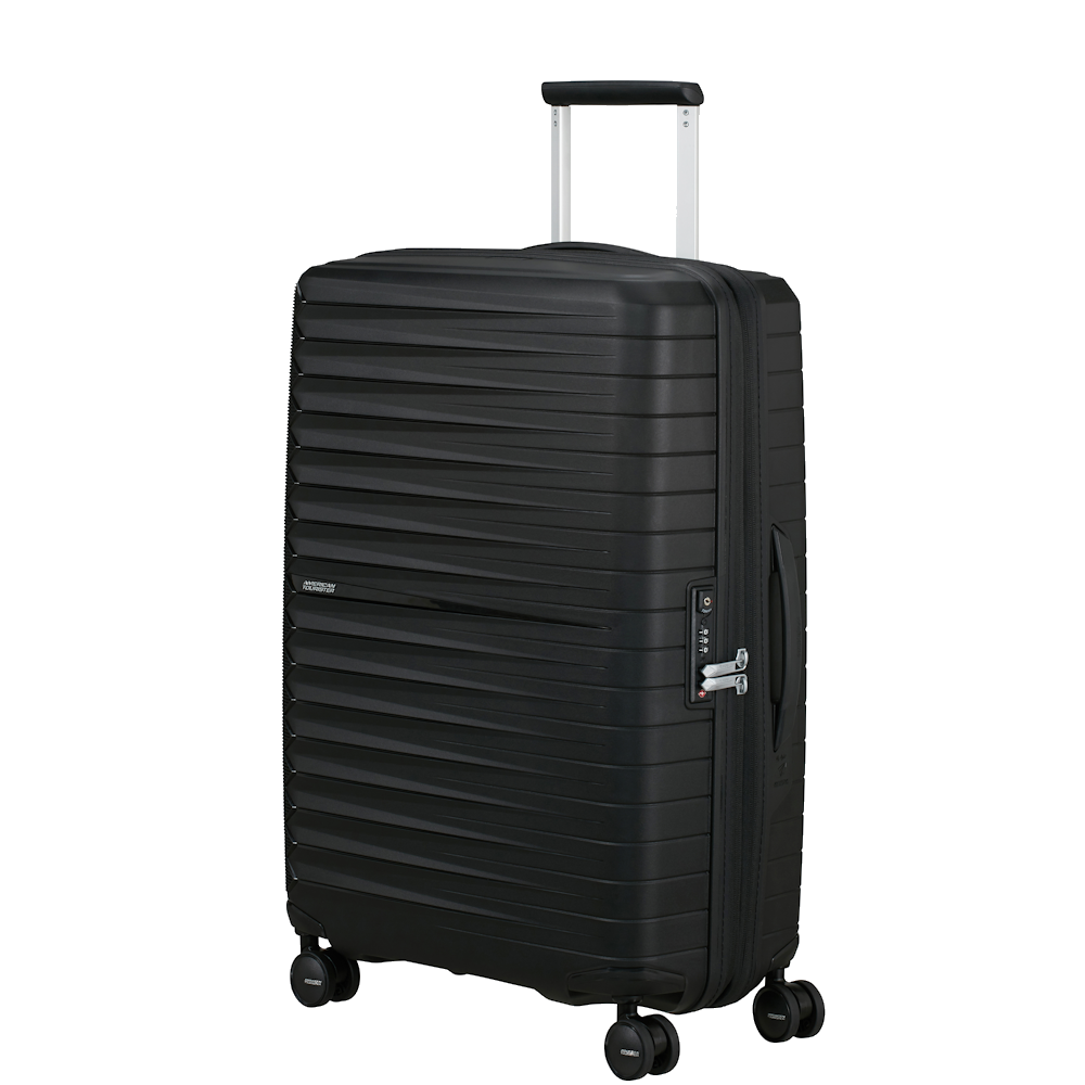 
American Tourister Fastforward 68cm 4 Wheel Exp Medium Suitcase Flash Black