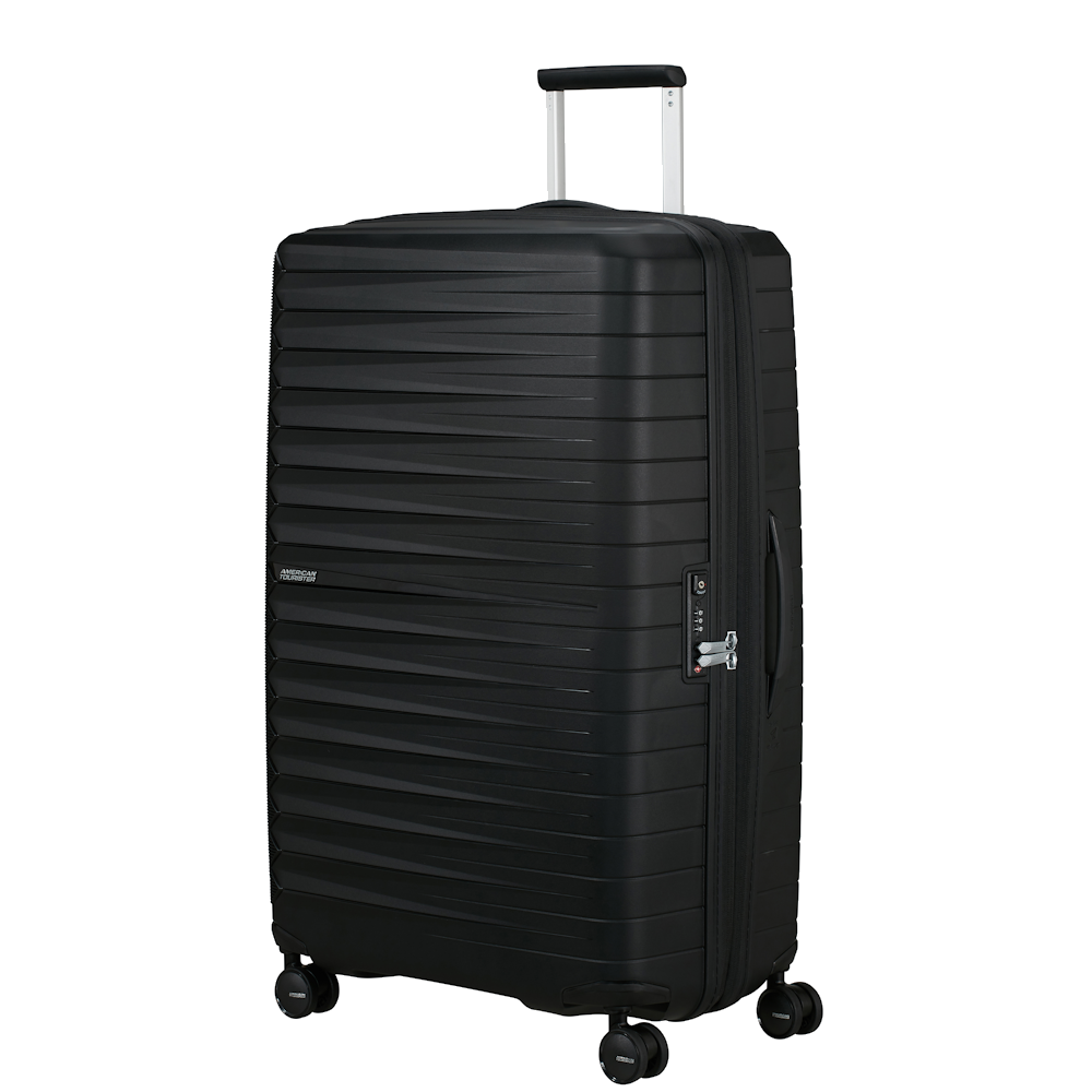 
American Tourister Fastforward 78cm 4 Wheel Exp Large Suitcase Flash Black