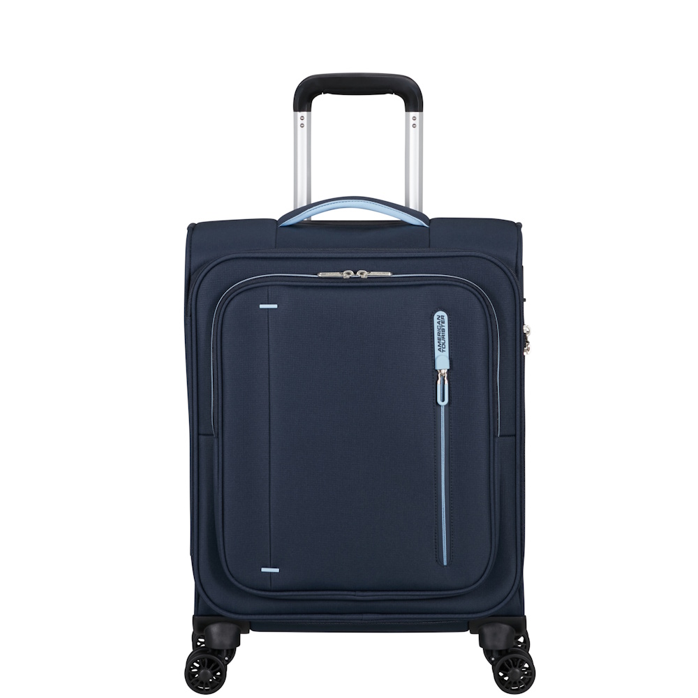 American Tourister Cloudrider 4 Wheel 55cm Cabin Suitcase Sky Navy