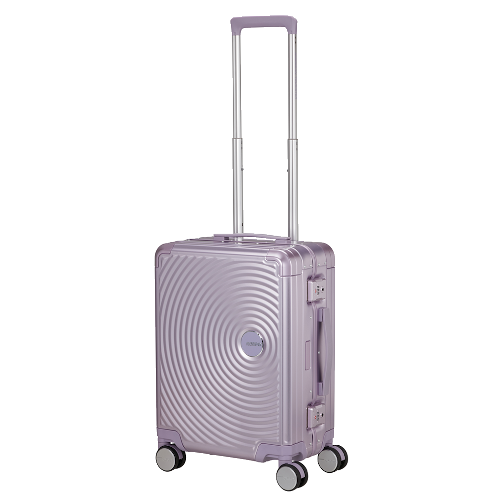 
American Tourister Soundbox Alu 55cm Cabin Suitcase Stormy Lilac