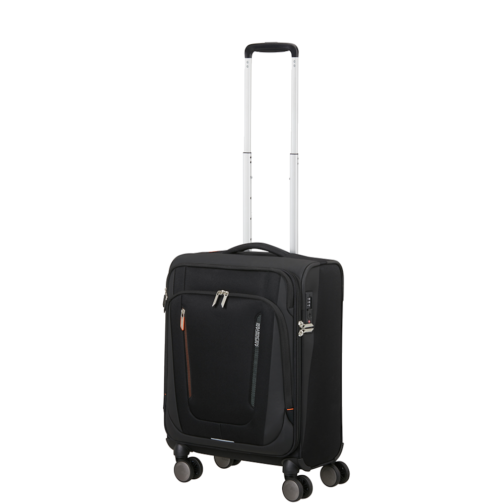 
American Tourister Wanderlite 55cm Spinner Cabin Suitcase Shadow Black