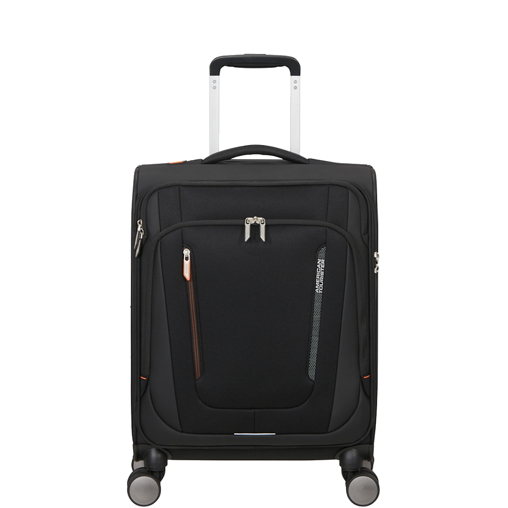 
American Tourister Wanderlite 55cm Spinner Cabin Suitcase Shadow Black
