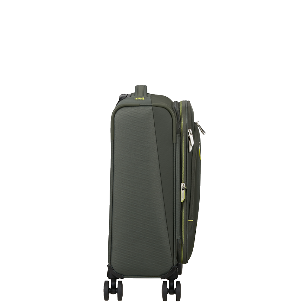 
American Tourister Wanderlite 55cm Spinner Exp Cabin Suitcase Dark Khaki
