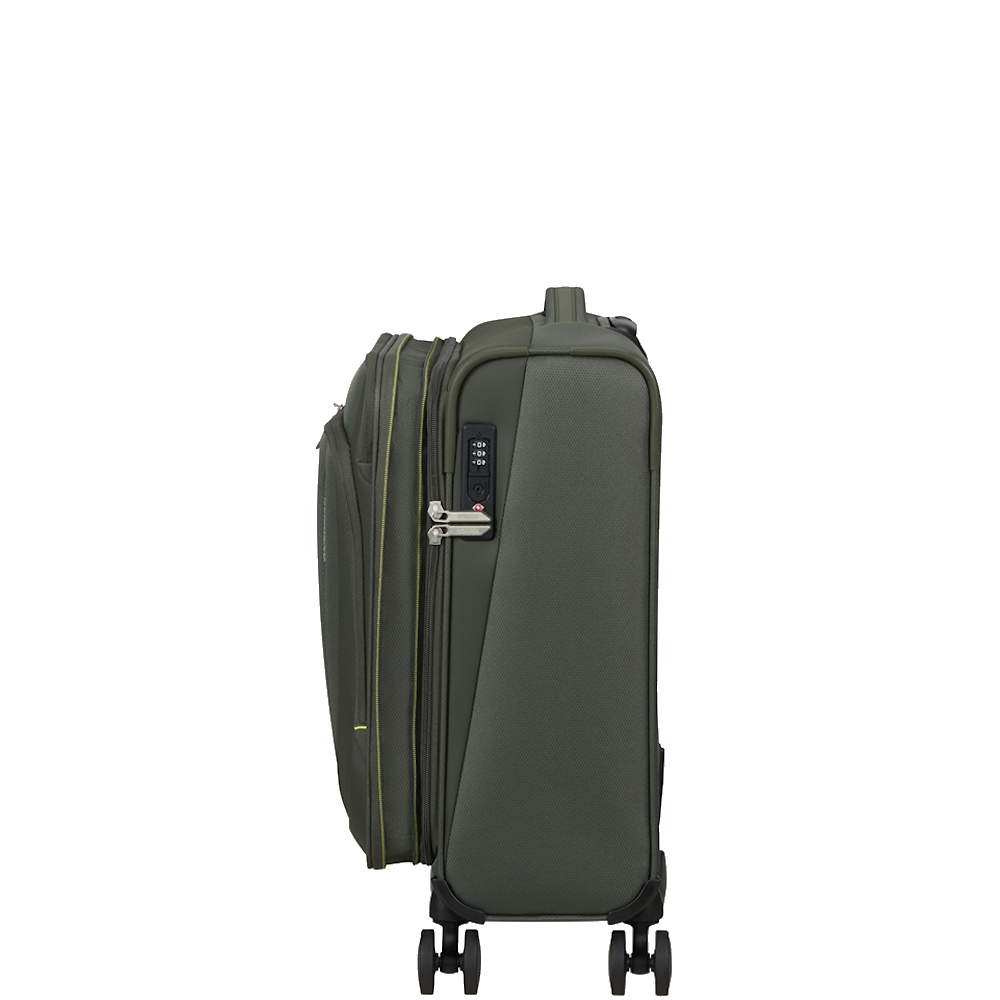 
American Tourister Wanderlite 55cm Spinner Exp Cabin Suitcase Dark Khaki