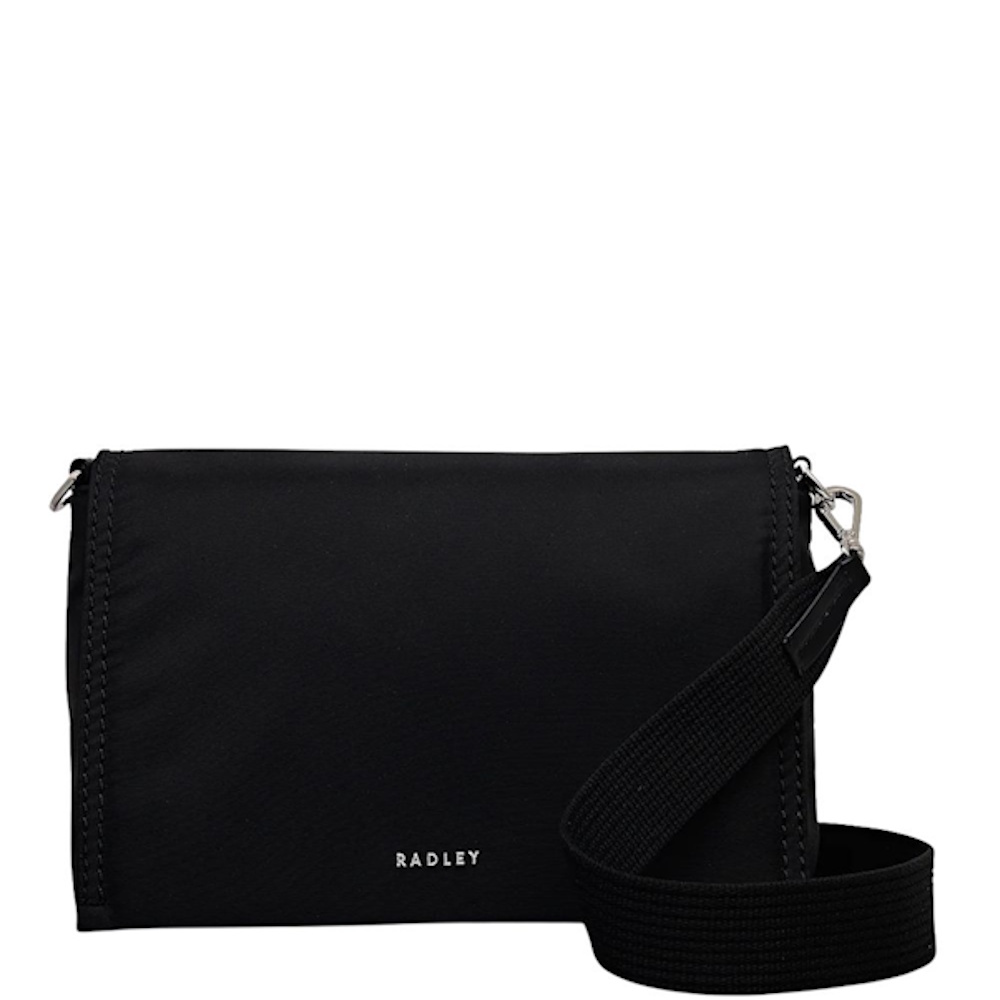 Radley Halley Row Medium Flapover Crossbody Black