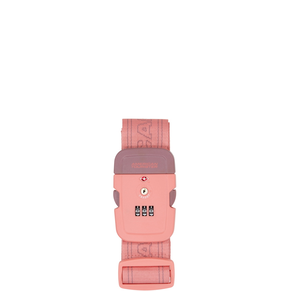 American Tourister TSA Dial Luggage Strap Pink/Mauve