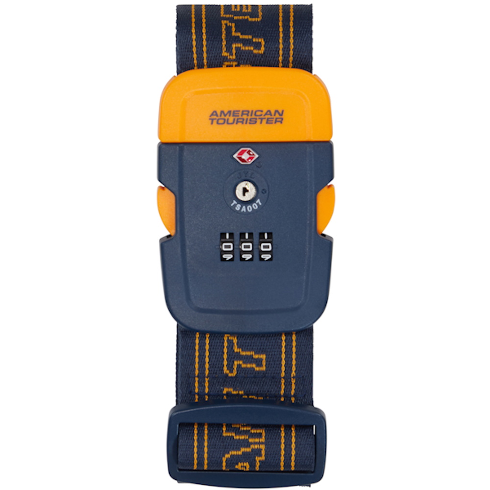 American Tourister TSA Dial Luggage Strap Navy/Orange