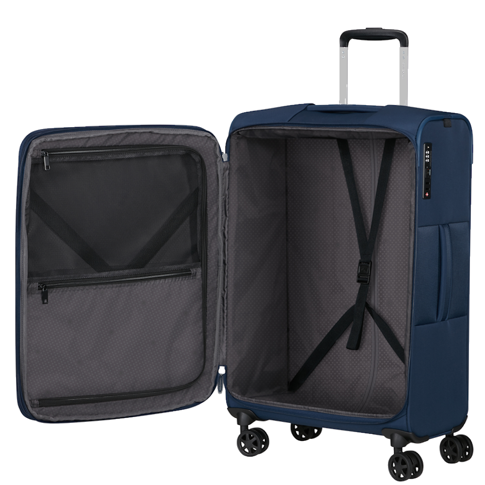 
Samsonite GoTwist 68cm 4 Wheel Exp Medium Suitcase Navy Blue
