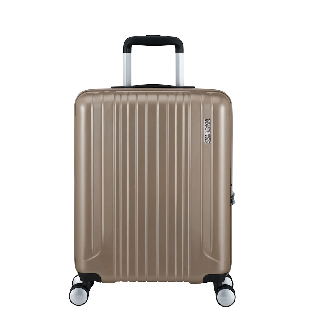 American Tourister Skyrail 4 Wheel 55cm Cabin Suitcase Metallic Sand