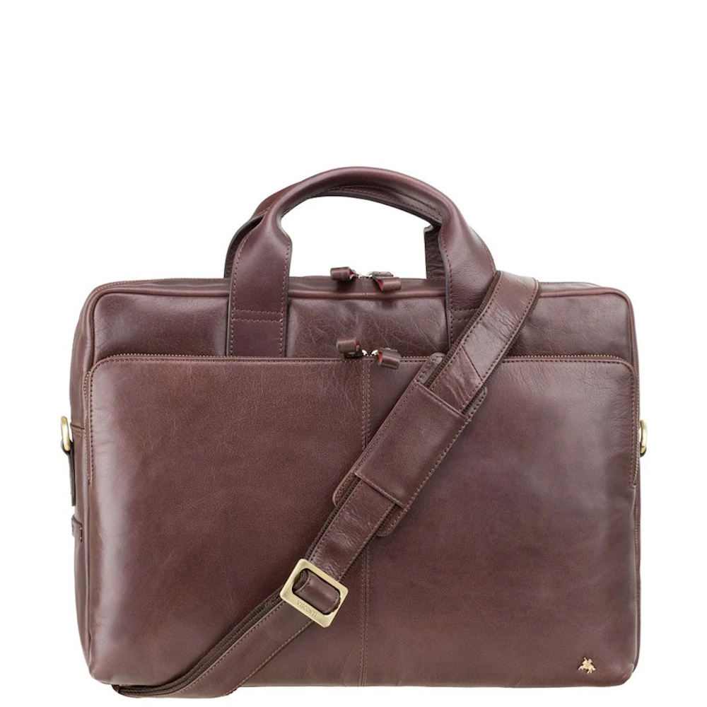 Visconti Hugo 15" Laptop Business Bag Brown