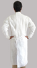 White Isolation Gown with Tie, Full Back, Long Sleeve