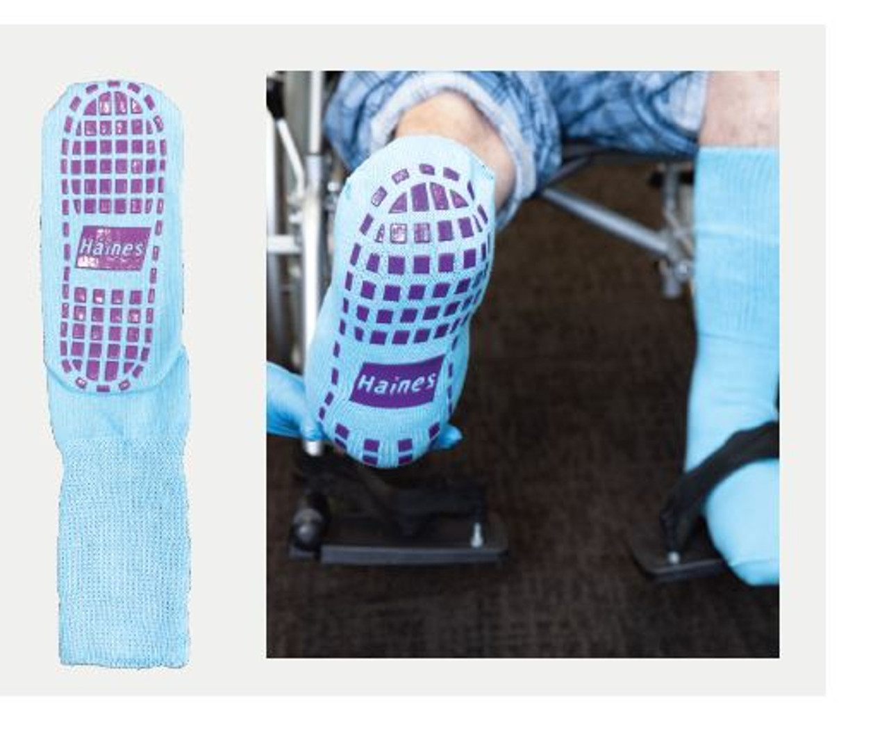 Patient Non-Slip Sock. SallySock. Sizes Paediatric Xsmall to