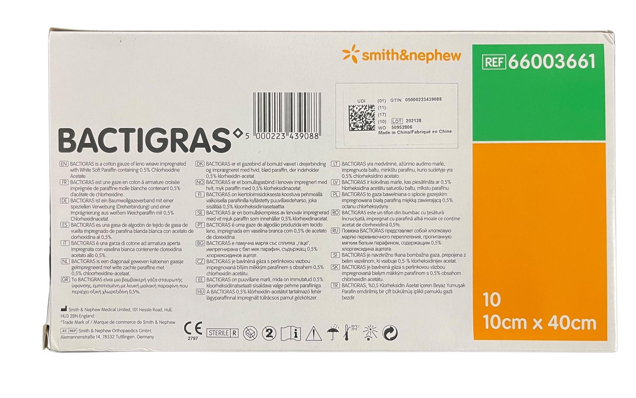 Bactigras Dressing 5cm x 5cm (Chlorhexidine Tulle Gras) x50 | Four Square  Healthcare