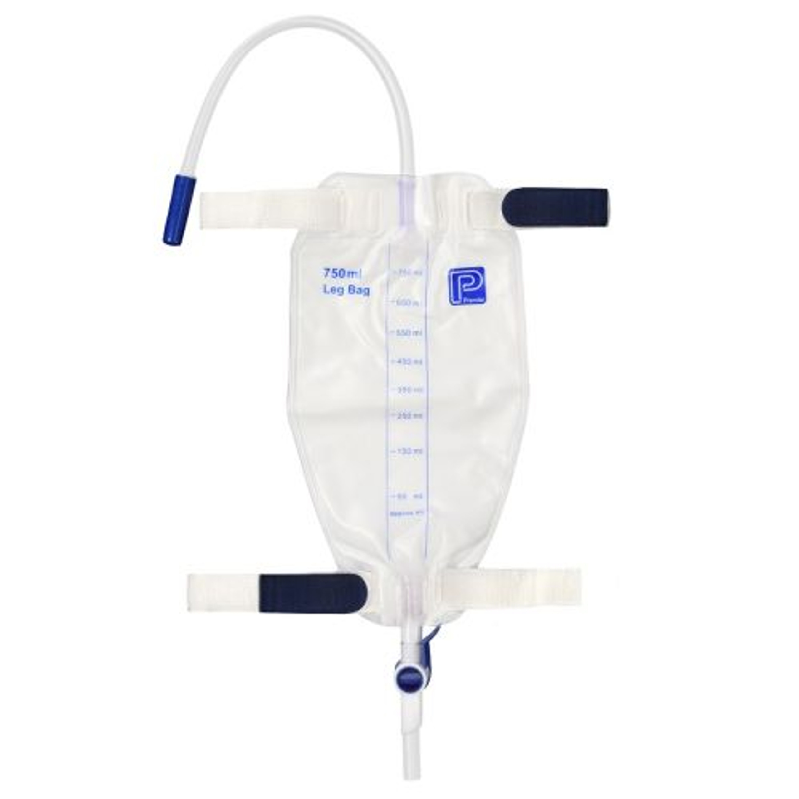 Premier Leg Bag Sterile Flip Tap 10cm 500ml With 10cm Inlet Tube 