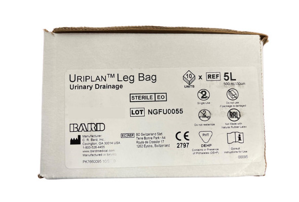 Bard Uriplan Leg Bag 500Ml Sterile 30Cm Tube Lever Tap