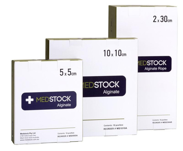 Medstock Alginate Dressing one box sizes: 2cm / 5cm /