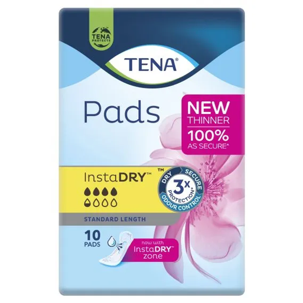 Tena Pads InstaDry Standard Length 310x121mm 295mL (760850)