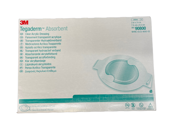 3M Tegaderm Absorbent Dressing 7.6Cmx9.5Cm Adhesive Oval 90800 Box of