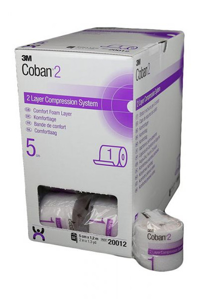 Coban 2 Layer Comfort Foam Layer 5Cm X 1.2M Lymphoedema