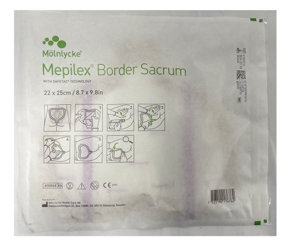 Molnlycke Mepilex Border Sacrum 5 Layer Dressing 22 x 25cm