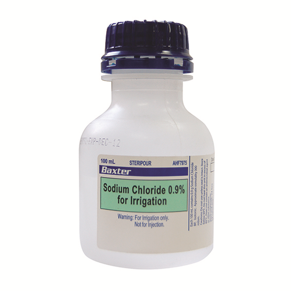Baxter Sodium Chloride 0.9% 100mL Pour Bottle AHF7975
