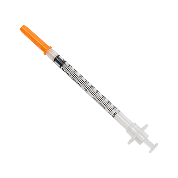 Mdevices Insulin Syringe with Standard Fixed Needle / Retractable Safety