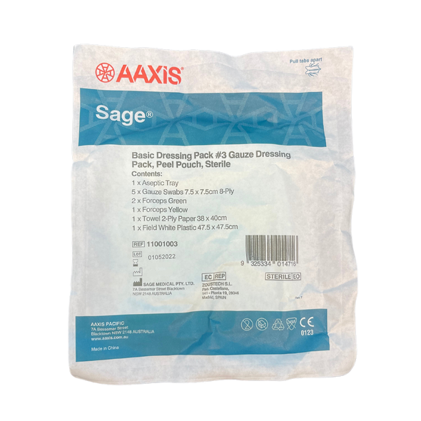 AAXIS Sage Basic Dressing Pack #3 11001003 Bag of 20