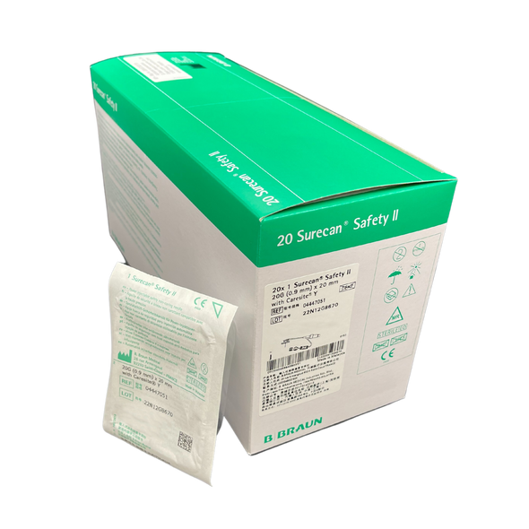 Surecan Safety II Caresite With "Y" 20G X 20mm (04447051) - 20/Box