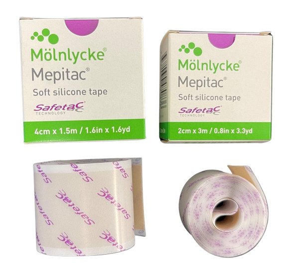 Molnlycke Mepitac Soft Silicone Fixation Tape Roll 1Roll All Sizes