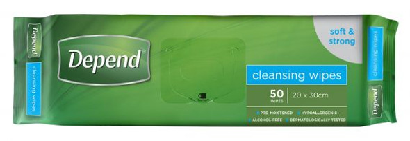 Depend Wipes 20x30cm 19100 50/Pack