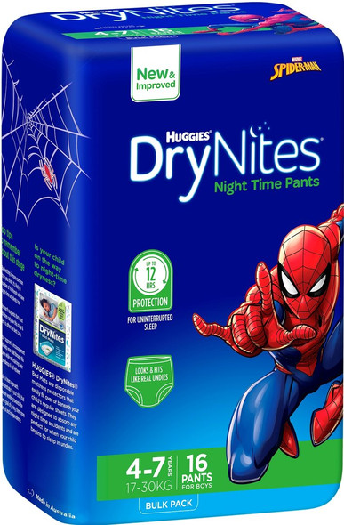 Huggies Drynites Pyjama Pants 4 7 Yrs Boy 17 30