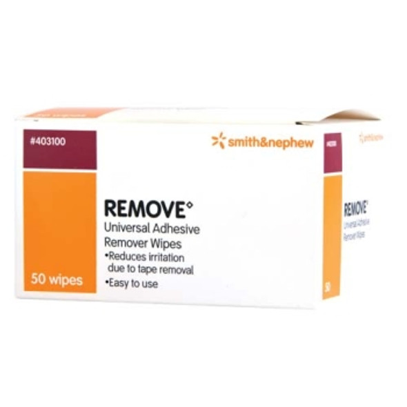 Smith & Nephew REMOVE Universal Adhesive Solvent Wipes 403100 Box/50