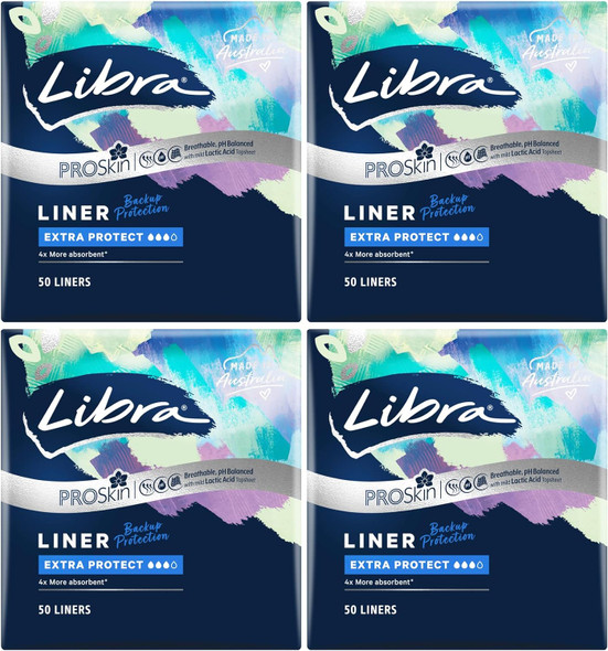 Libra Liner Extra Protect 50 Pack x 4