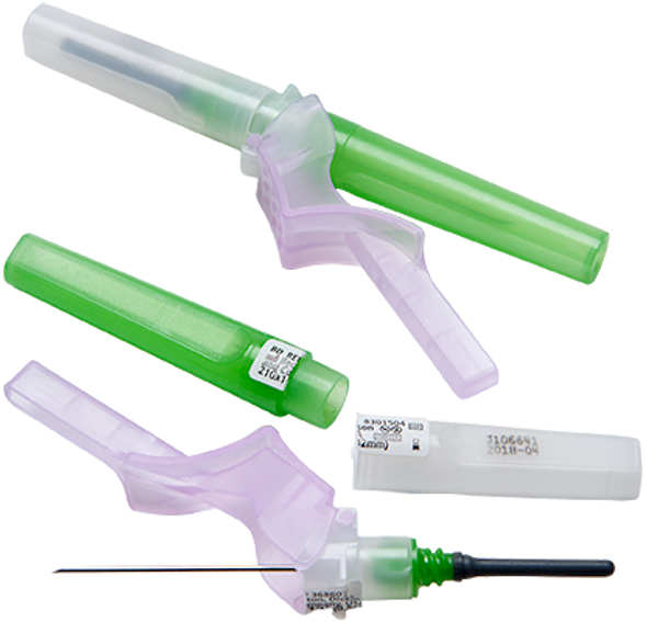 Vacutainer Eclipse Blood Collection Needle with Protective Shield 21g X 1.25" (32mm) Without holder - Box of 48