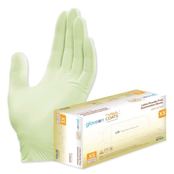 COATS Latex Exam Gloves Powder Free - Box of 100