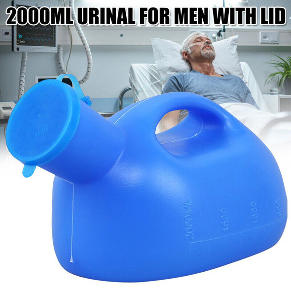 2L Portable Male Mens Urine Bottle Anti Spill - Each