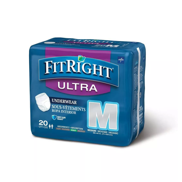 Medline FitRight Ultra Adult Incontinence Underwear - Medium - Large - Extra Large