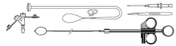 Avanos MIC Percutaneous Endoscopic Gastrostomy (PEG) Kit with Enfit Connectors Push Method, 14Fr, 20Fr, 24Fr - Box of 1