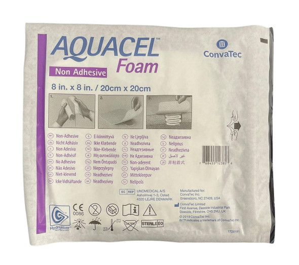 ConvaTec Aquacel Foam Dressing 20Cmx20Cm Non Adhesive Pad 420636 Each