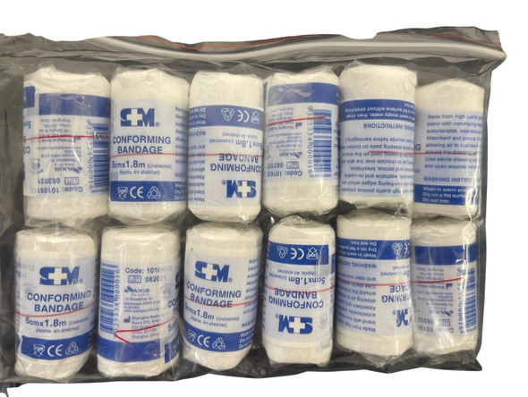 Aaxis S+M Conforming Bandage 5cm x 1.8mtr 4mtr Stretched 10105112
