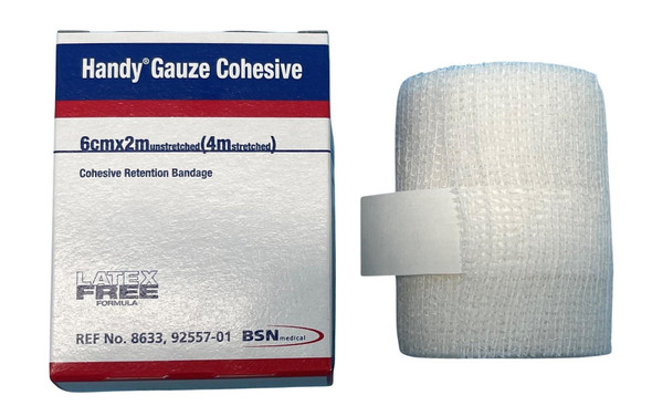 Handygauze Cohesive 6Cmx2Mtr Unstretched 4pcs